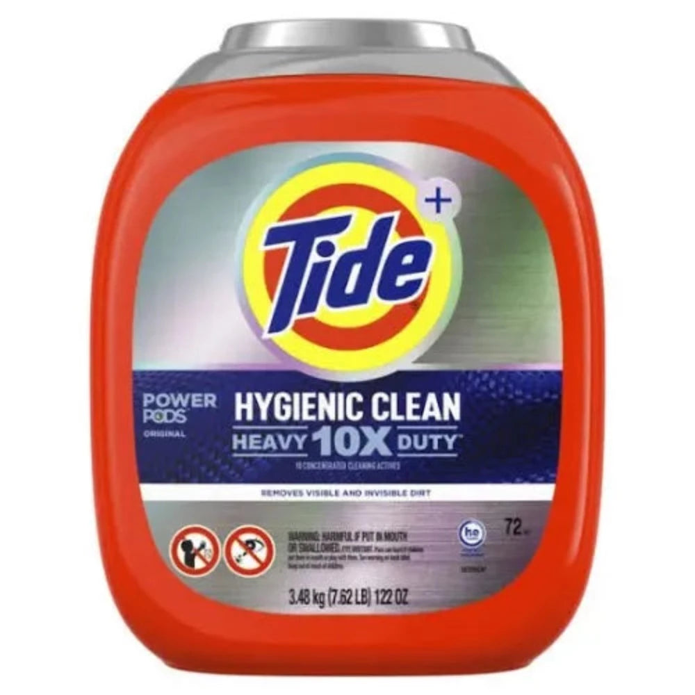Tide Pods Hygienic Clean 72 Capsulas Heavy 10x Duty 3.48 Kgr