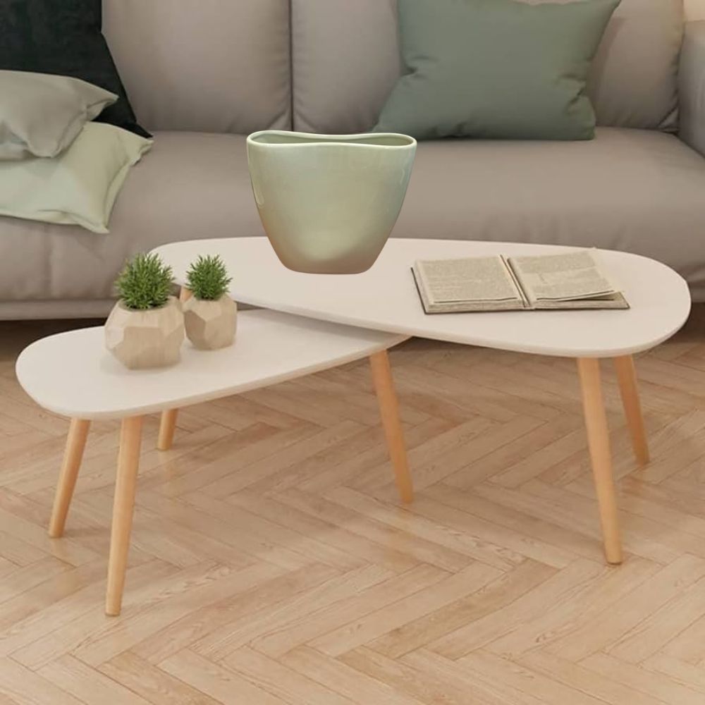 Jarrón de Cerámica Color Blanco