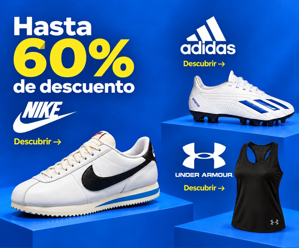 Hasta 60% de descuento Nike Adidas Under Armour