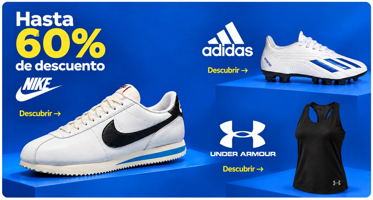 Hasta 60% de descuento Nike Adidas Under Armour