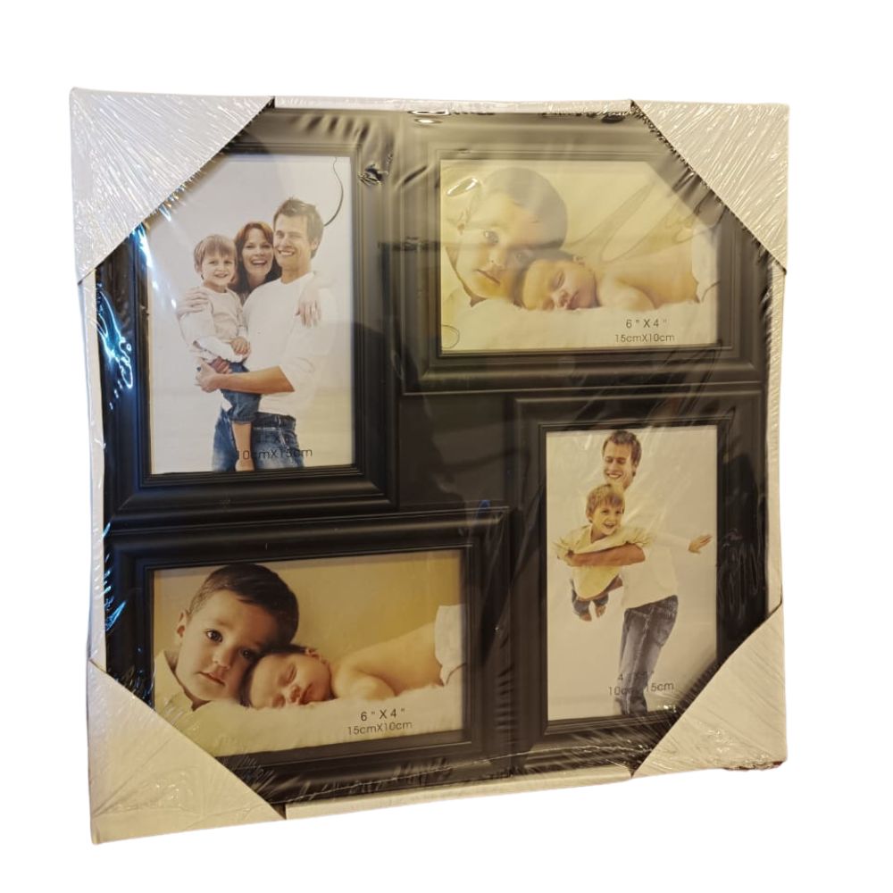 Porta Retrato Multiple 4 Fotos Color Negro