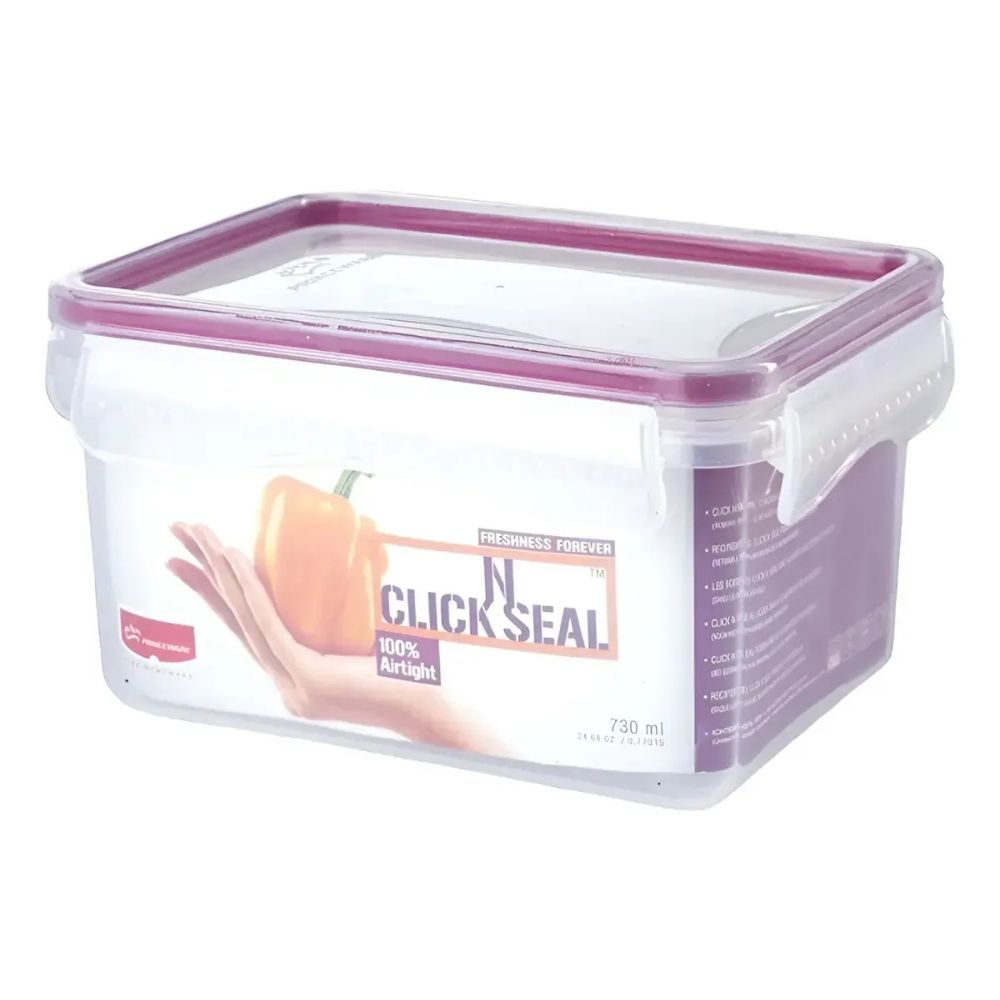 Contenedor De Alimentos Rectangular Princeware Con Tapa Hermética Purple 730ml
