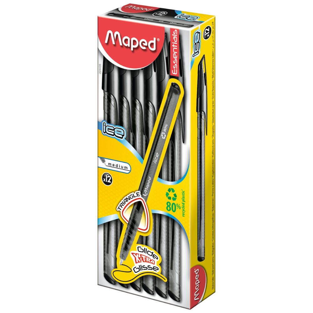 Maped Caja De Boligrafo Negro 12 Und