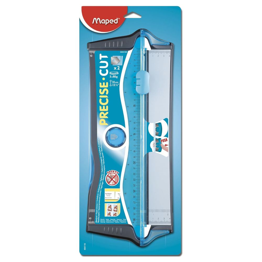 Maped Guillotina Cuchilla Auto-retractil Regleta en cm Y En Pulgadas