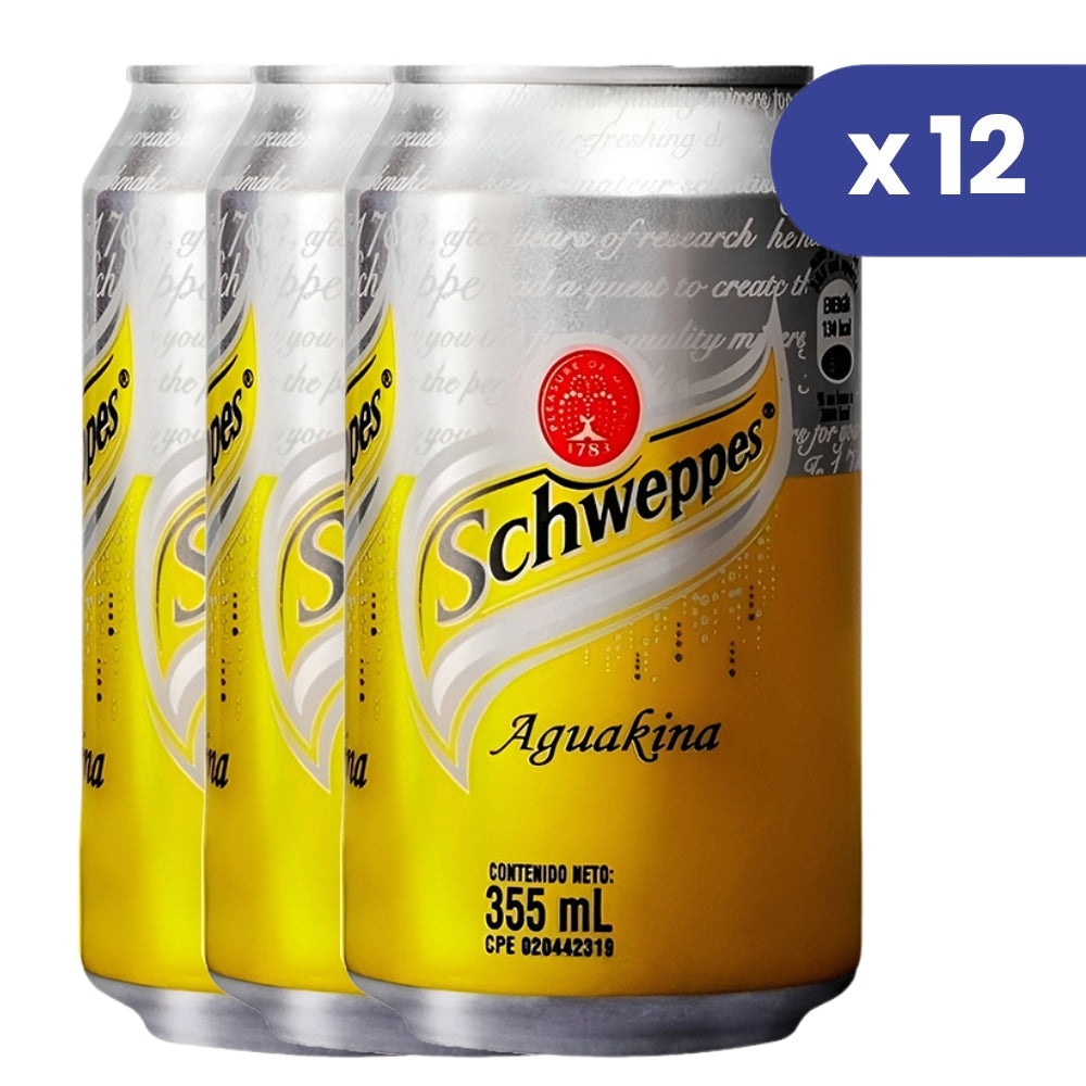Aguakina Schweppes Pack de 12 Latas de 355ml