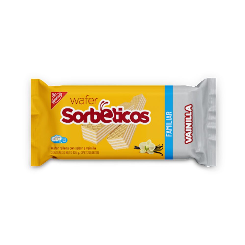 Sorbeticos Wafer Familiar Vainilla 105 grs