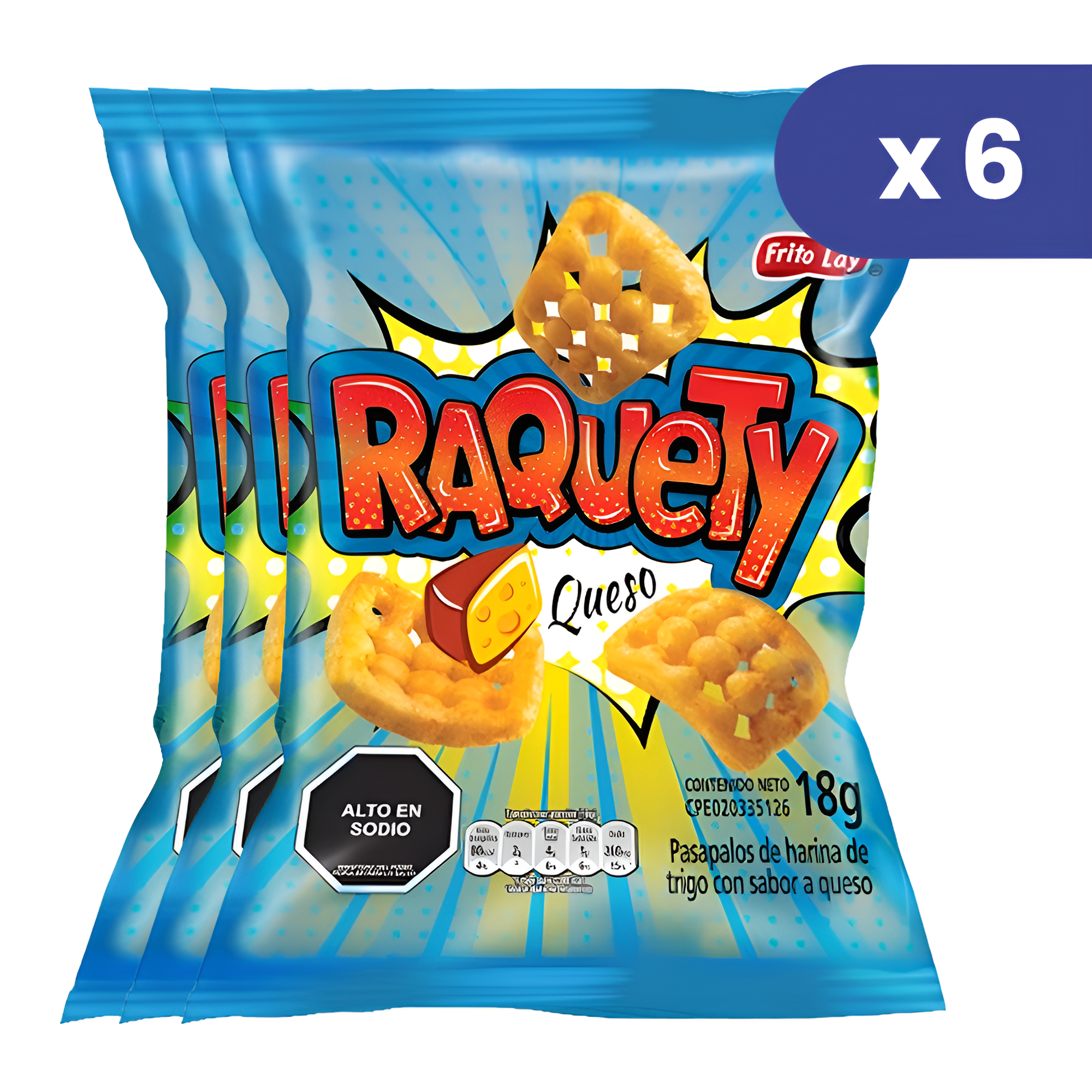 Raquety 6 Und Sabor a Queso 18grs