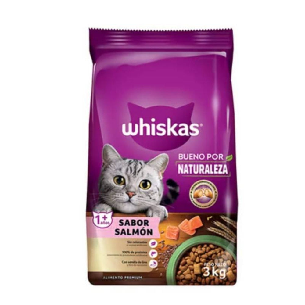 Whiskas Alimento Para Gatos de 1+ años Sabor a Salmon 3kg