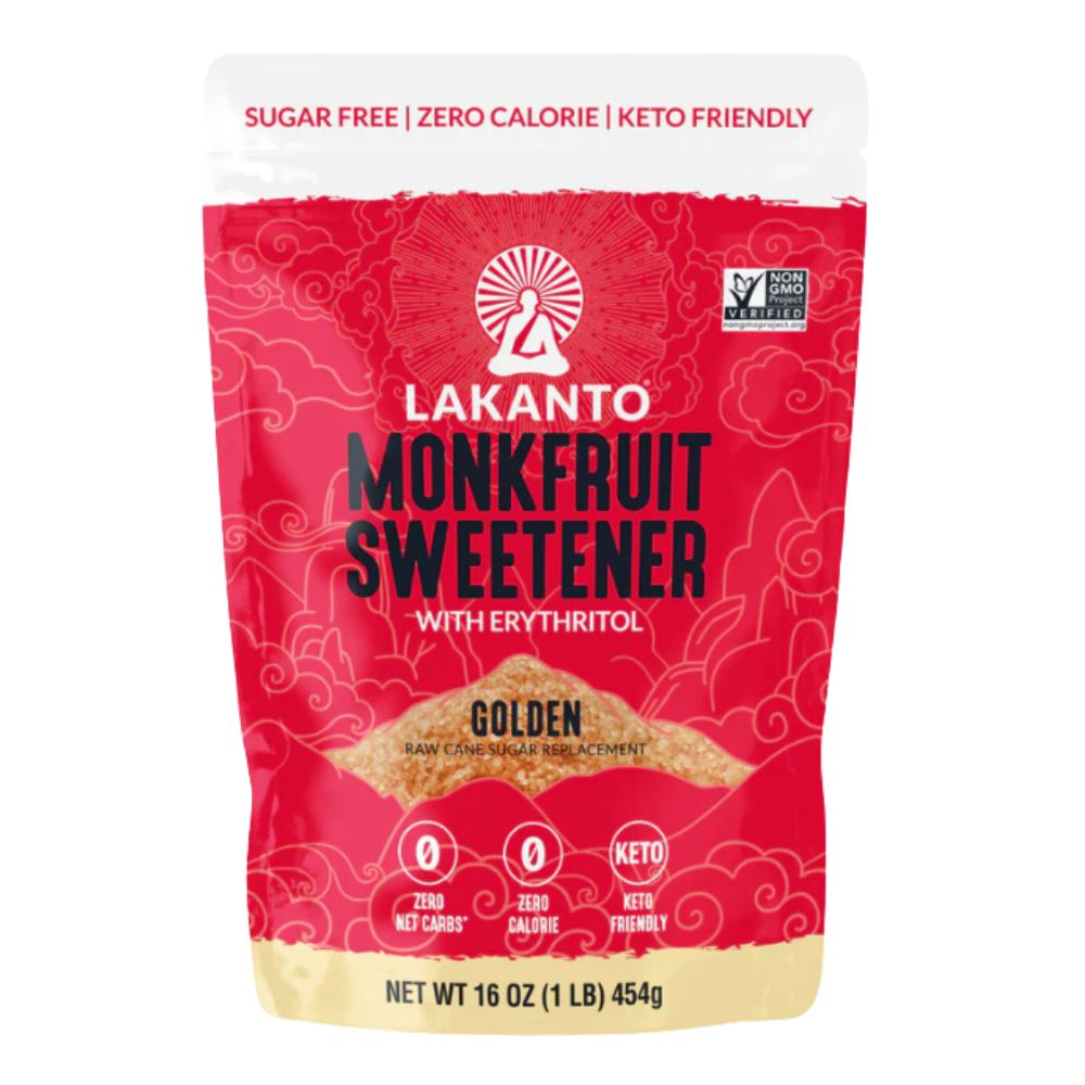 Lakanto Monkfruit Sweetener With Erythritol Golden Raw Cane Sugar Replacement 454gr