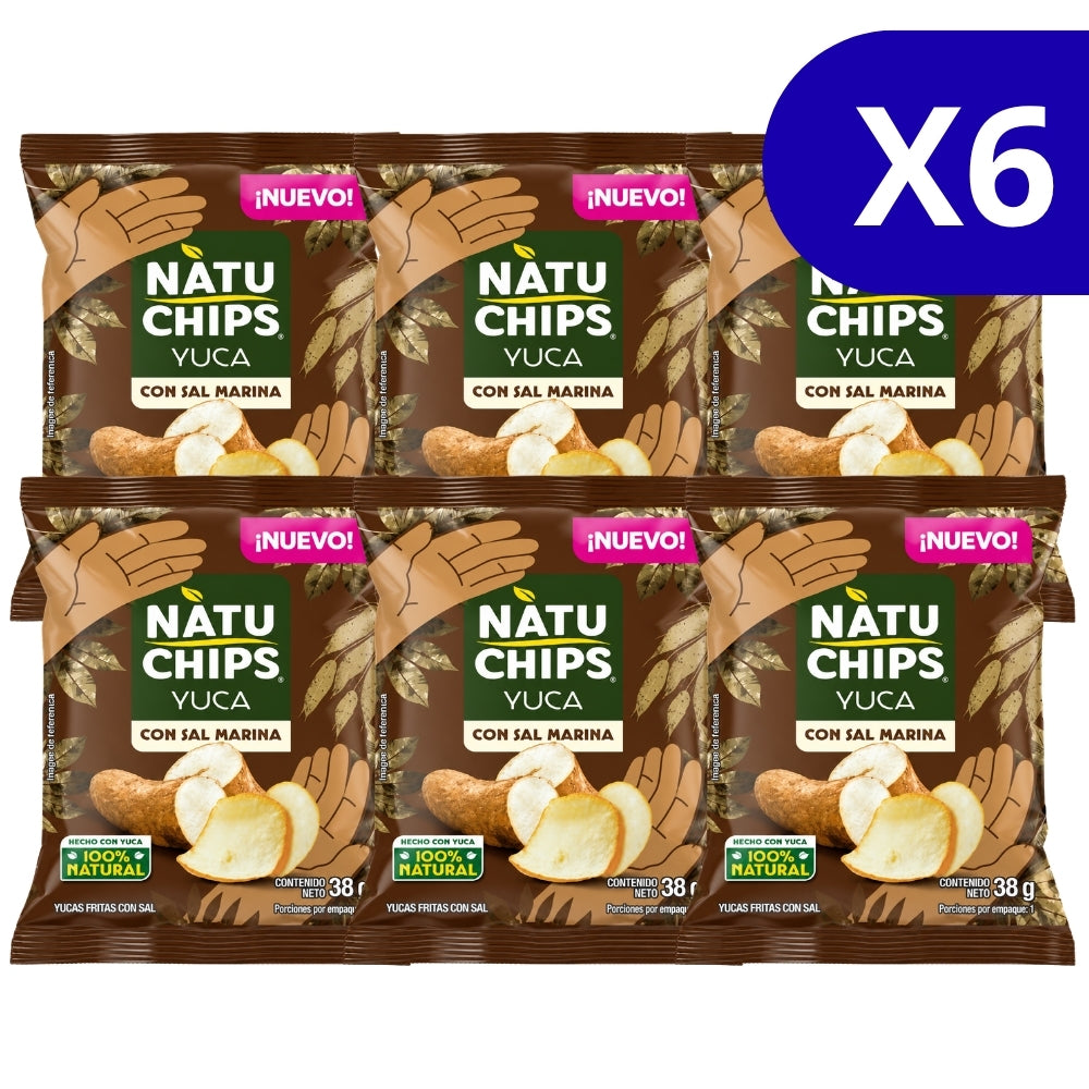 Natuchips Yuca Sal Marina Pack 6und x 38gr