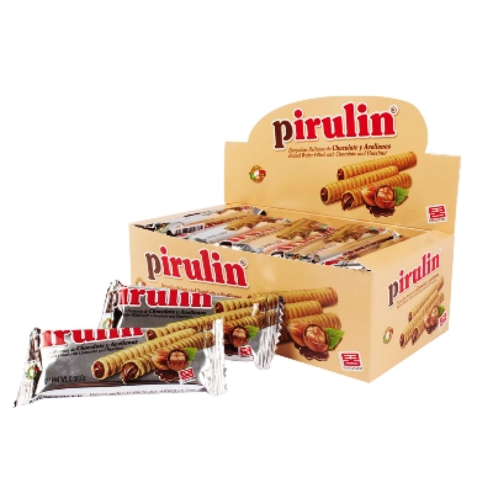 Pirulin Chocolate caja de 25 paquetes de 16gr