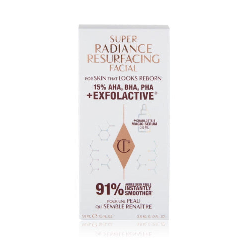 Charlotte Tilbury Super Radiance Resurfacing Facial 50ml + Magic Serum Tester