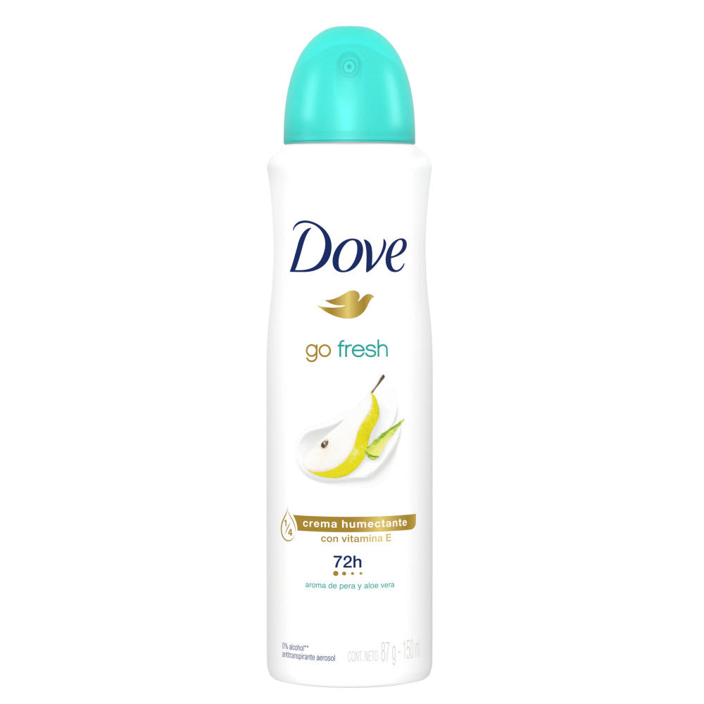 Desodorante Dove Spray Go Fresh Pera y Aloe Vera 150mL.