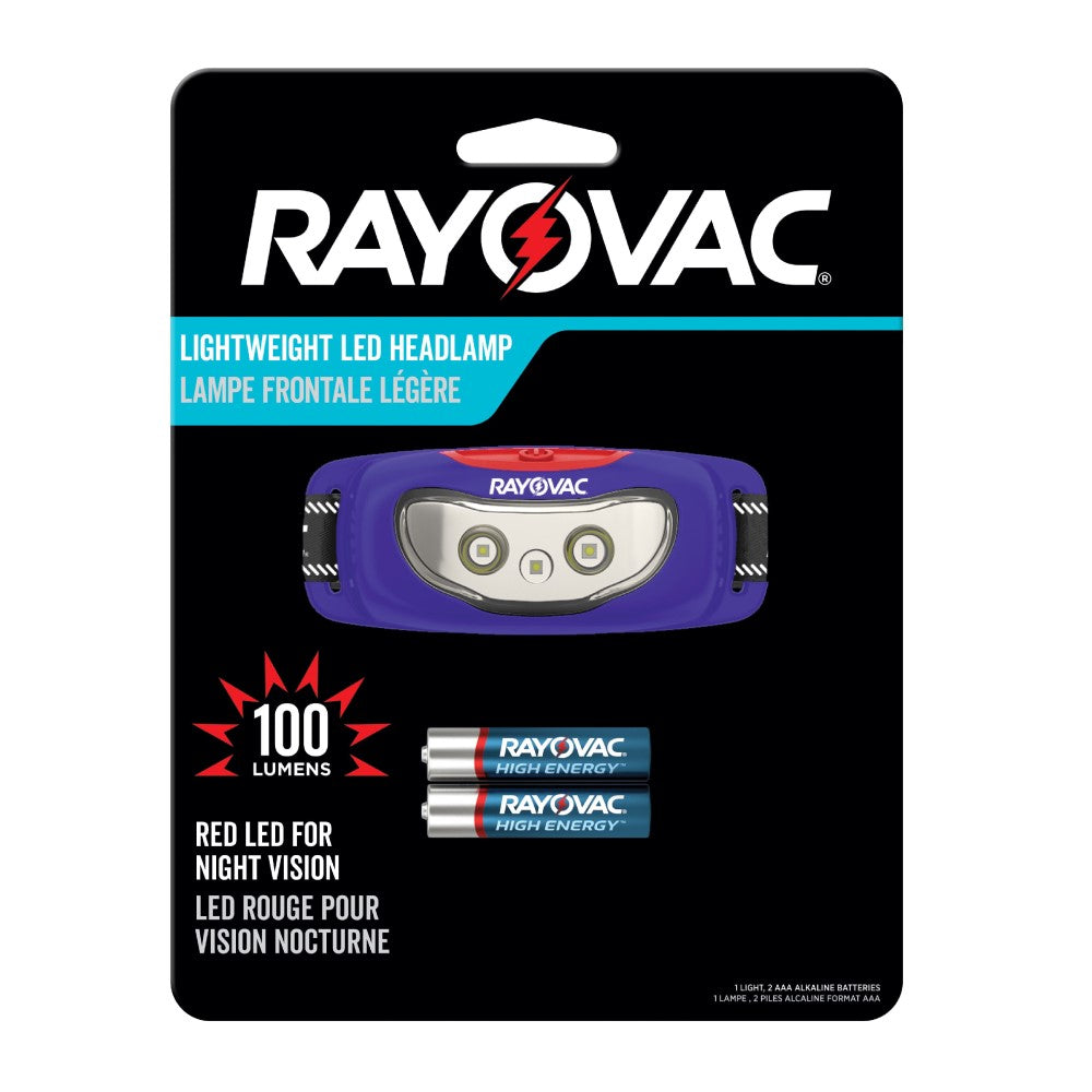 Linterna Incandescente Frontal Rayovac Red Led For Night Vision