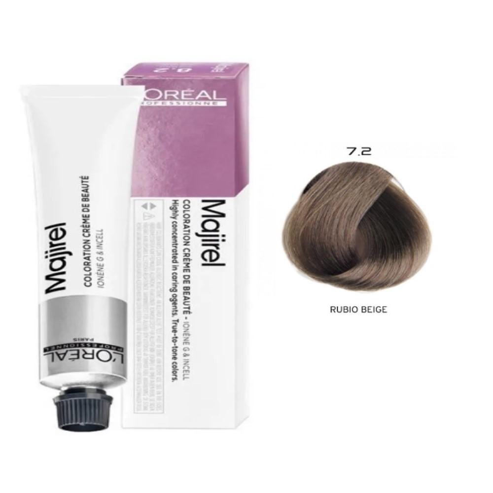 Tinte Loreal Majirel 7.2 Rubio Irisado 50 mL
