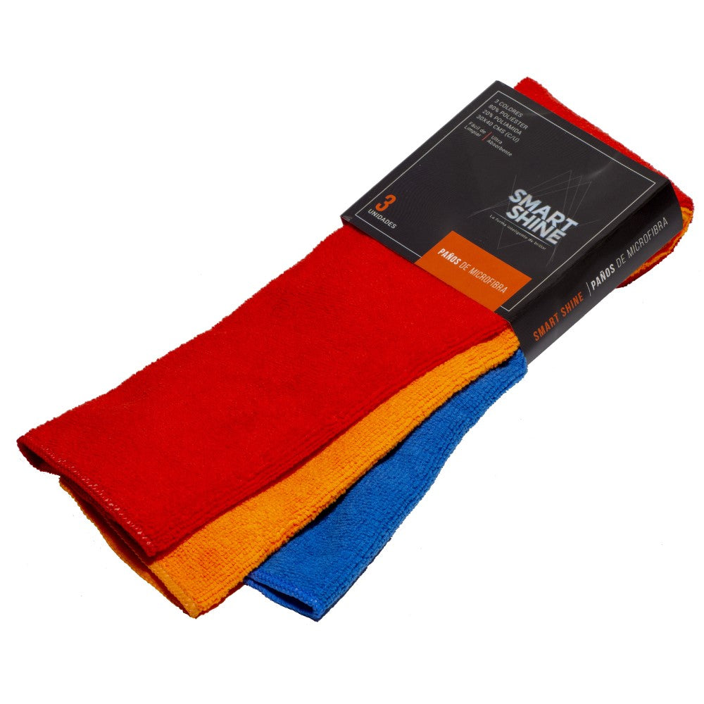 Paños Smart Shine De Microfibra 30 x 40cms 3und