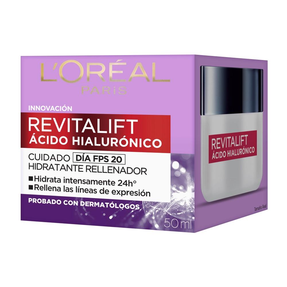 Crema Loreal Revitalift Acido Hialuronico Dia FPS 20 50ml