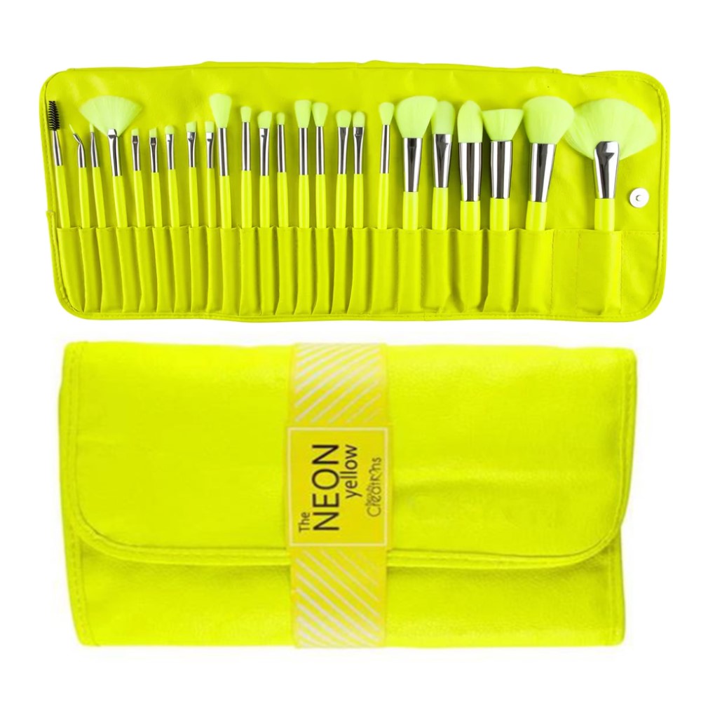 Kit De Brochas De Maquillaje Beauty Creations The Neon Yellow