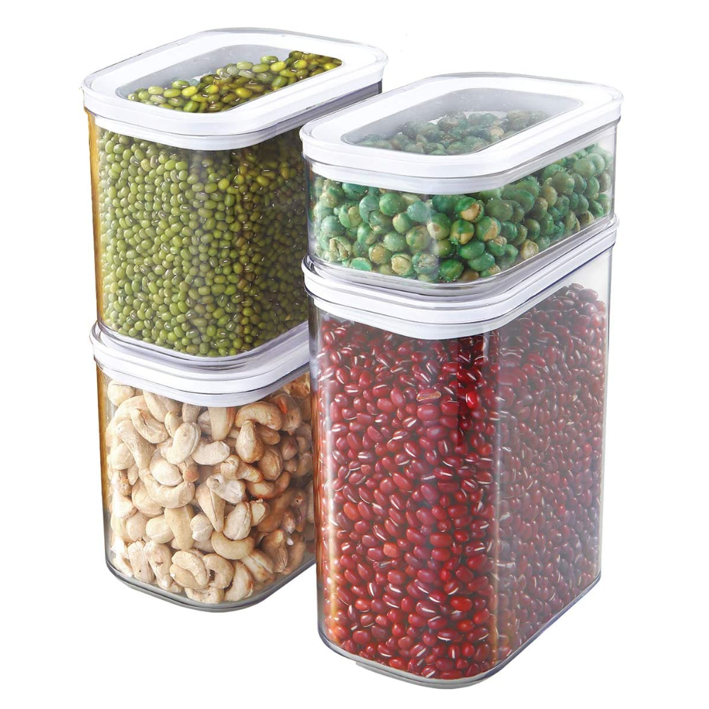 Glad Set de 4 Envases con Tapa Para Alimentos Herméticos