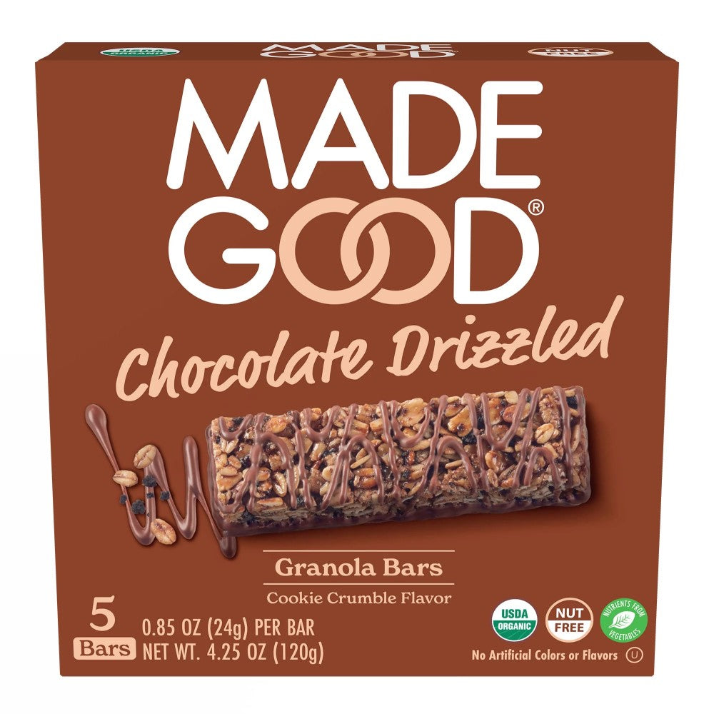Granolas Made Good Bars 5 Und Drizzled Cookie Crumble Flavor 120g
