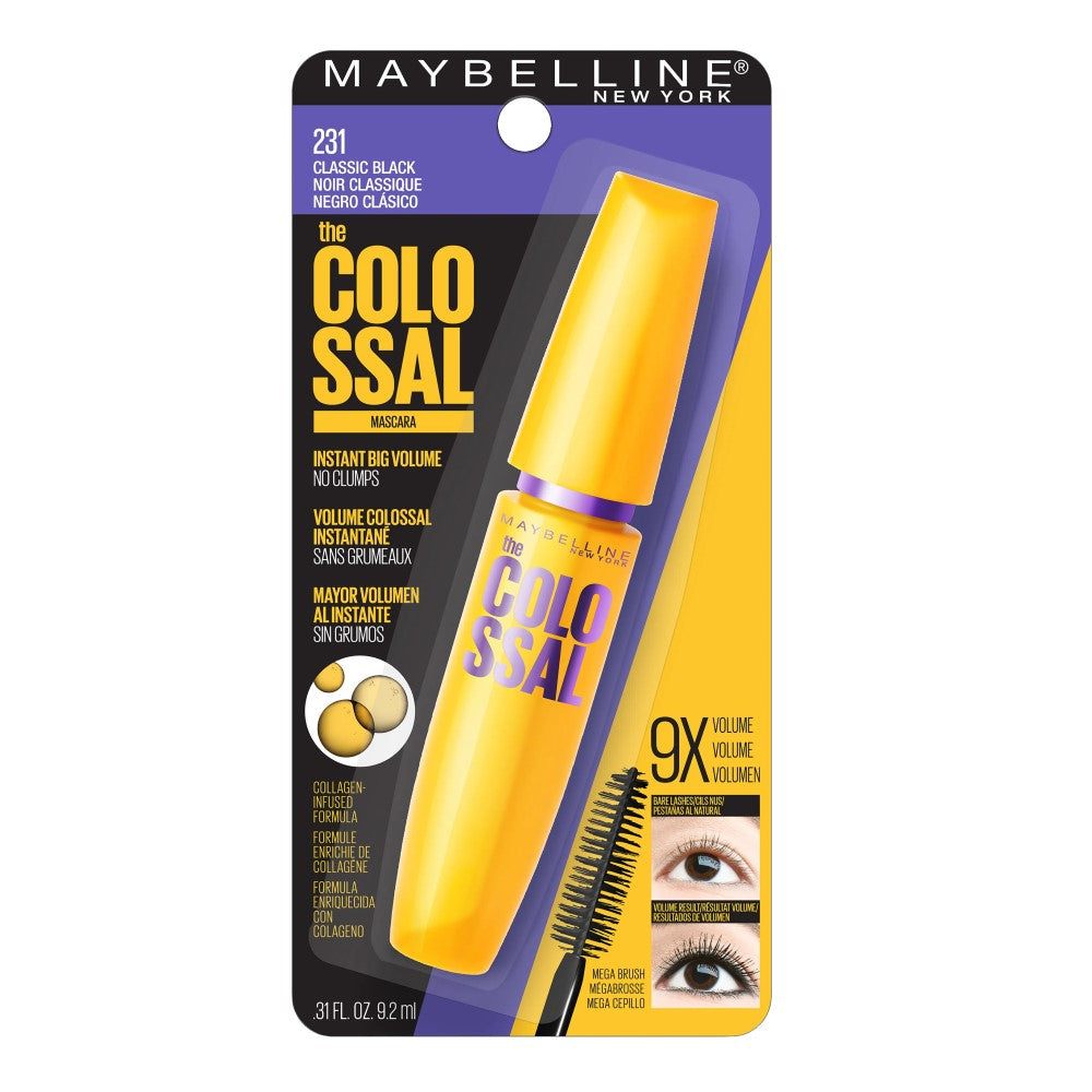 Maybelline The Colossal Mascara 100% Black Lavable 9.2ml