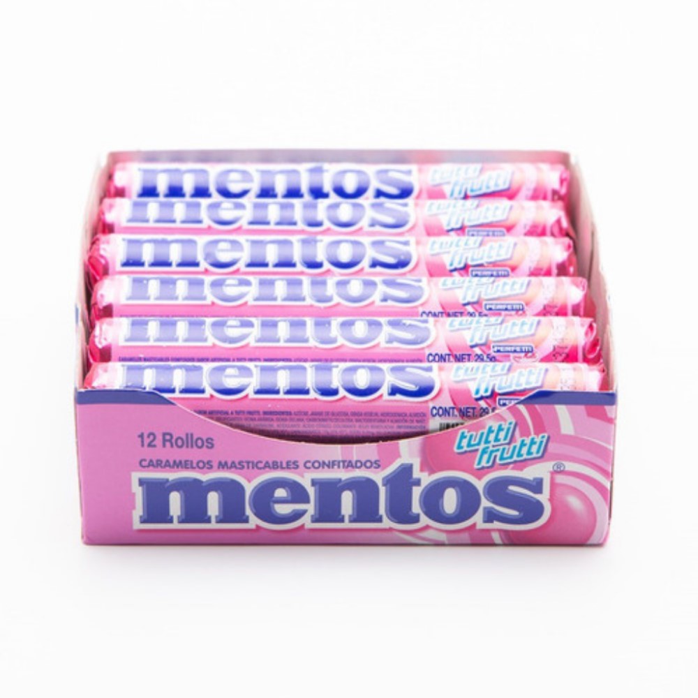 Mentos Tutti Frutti Caja de 12 Und 354g