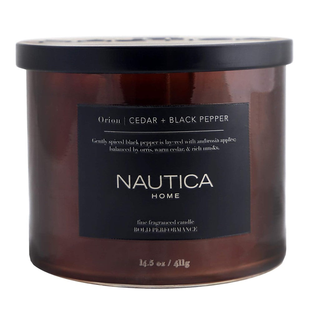 Velas Aromaticas Nautica Home Orion Cedar + Black Pepper 411g