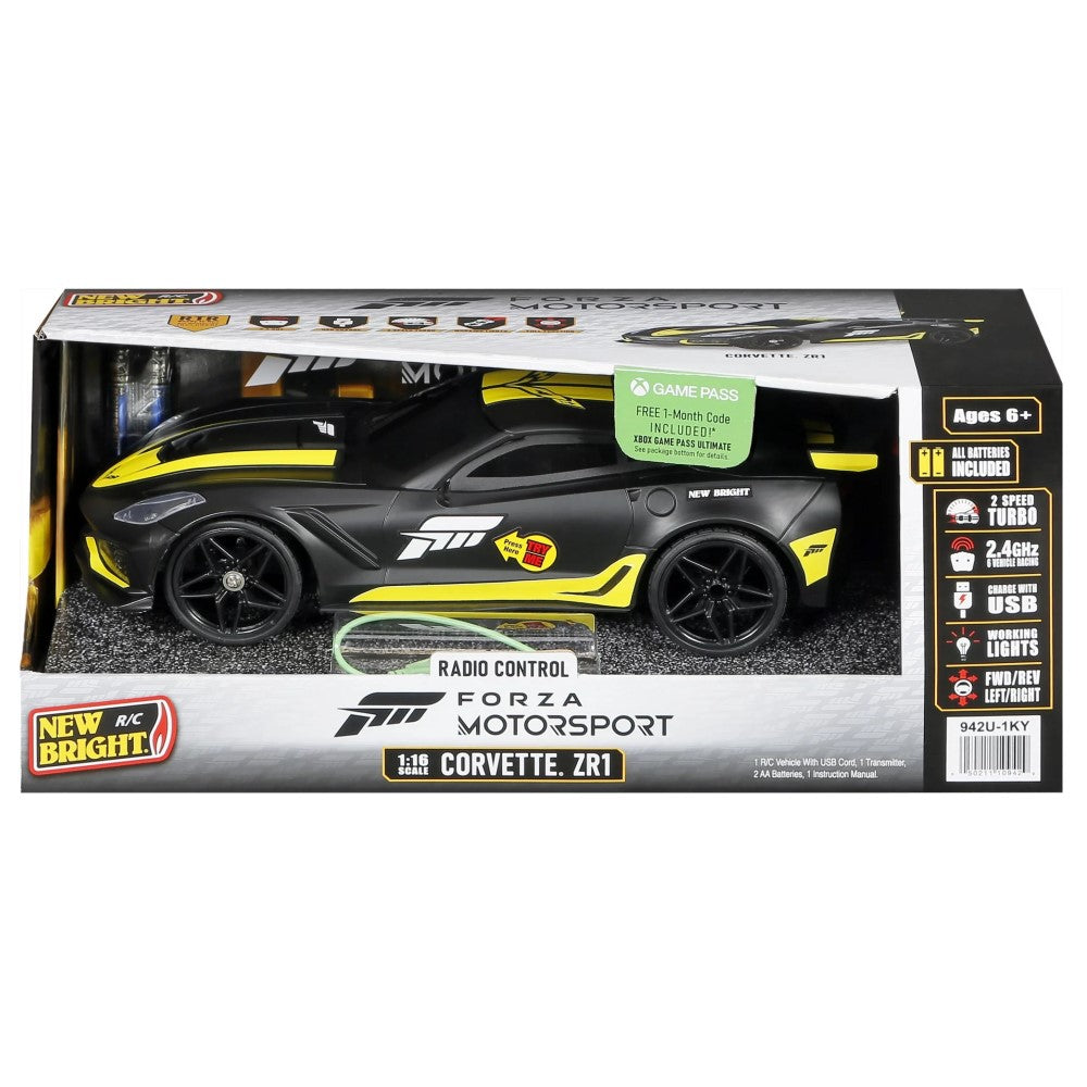 New Bright Corvette ZR1 A Control Remoto Escala 1 16 con Luces
