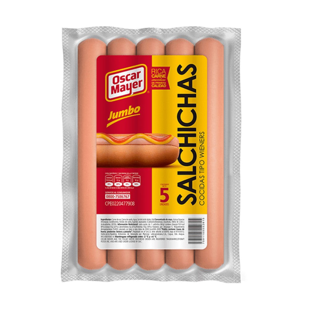 Salchichas Oscar Mayer Jumbo Tipo Wieners 5und