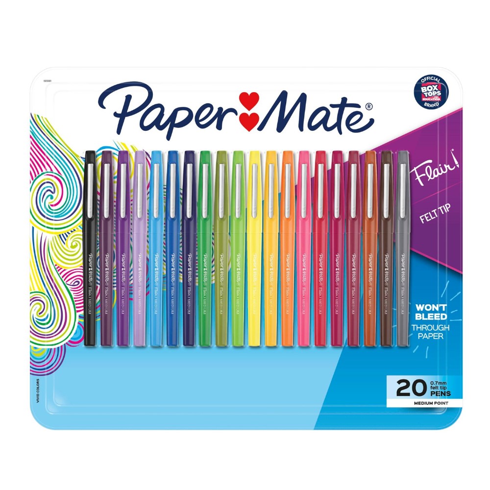 Marcadores Paper Mate Flair Felt Tip 0.7mm Medium Point 20und