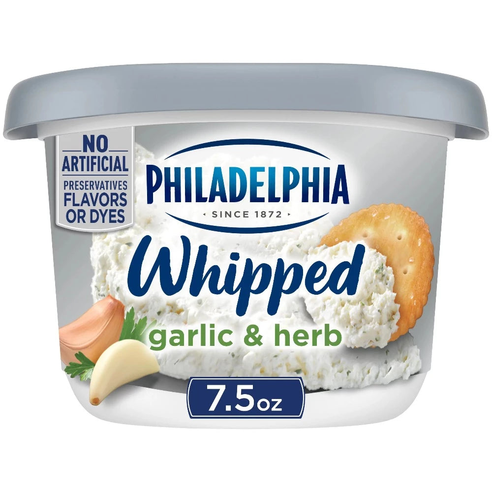 Queso Crema Philadelphia Whipped Garlic & Herb 212g