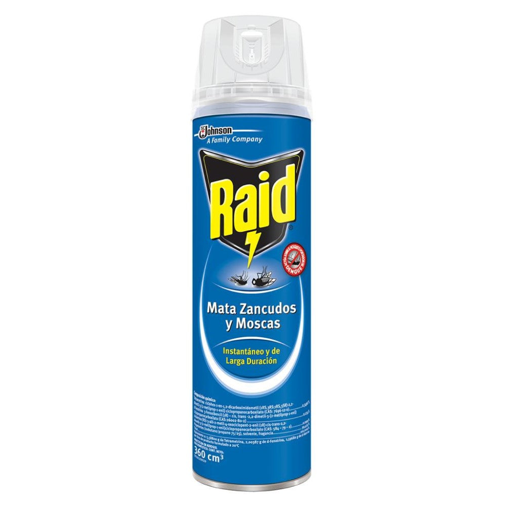 Raid Mata Zancudos y Mosca 360ml Insecticida
