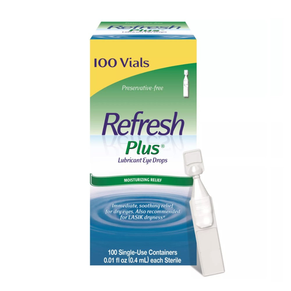 Gotas Lubricantes Refresh Plus Moisturizing Relief 100 Single Use Containers 0.4ml