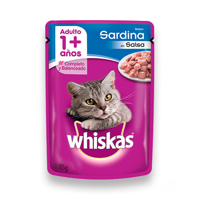 Whiskas Alimento Para Gato Sabor a Sardina en Salsa 85gr