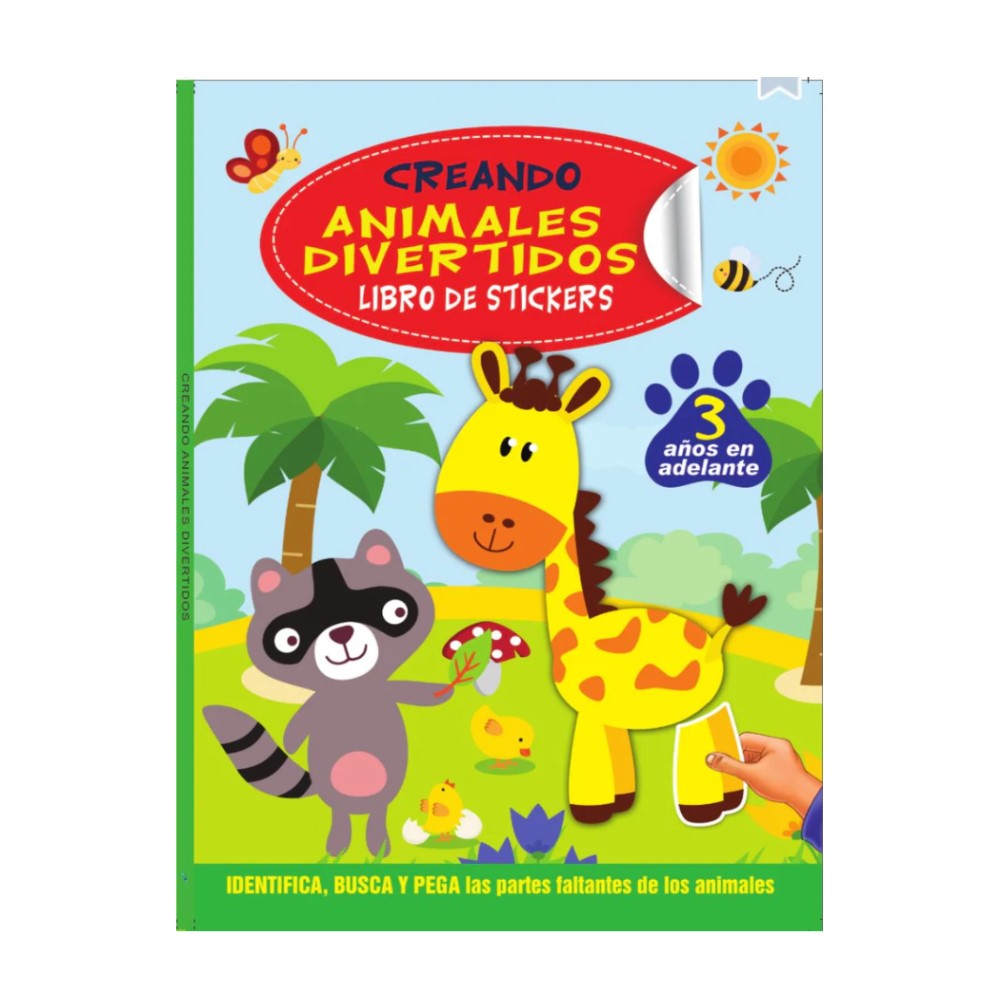 Libro De Arte Creando Animales Divertidos Jirafa Libro De Stickers 3+
