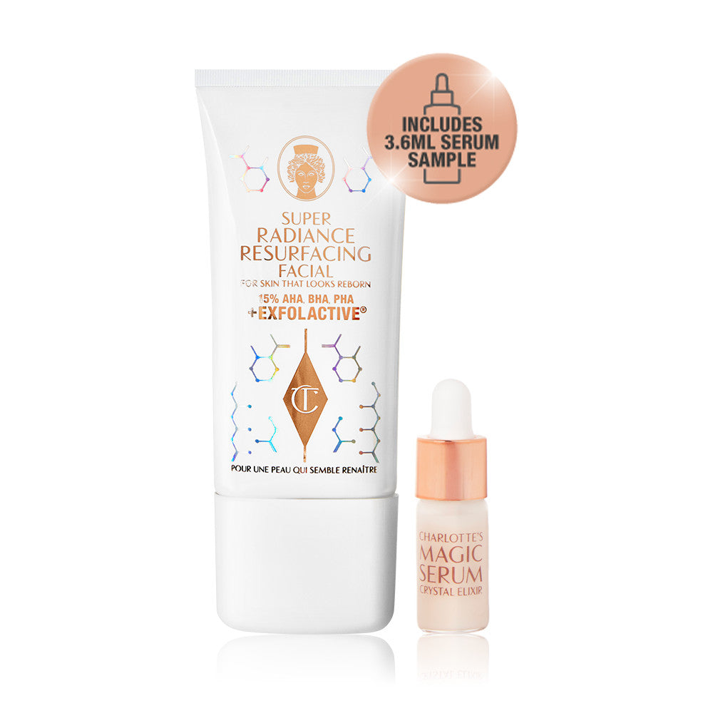 Charlotte Tilbury Super Radiance Resurfacing Facial 50ml + Magic Serum Tester