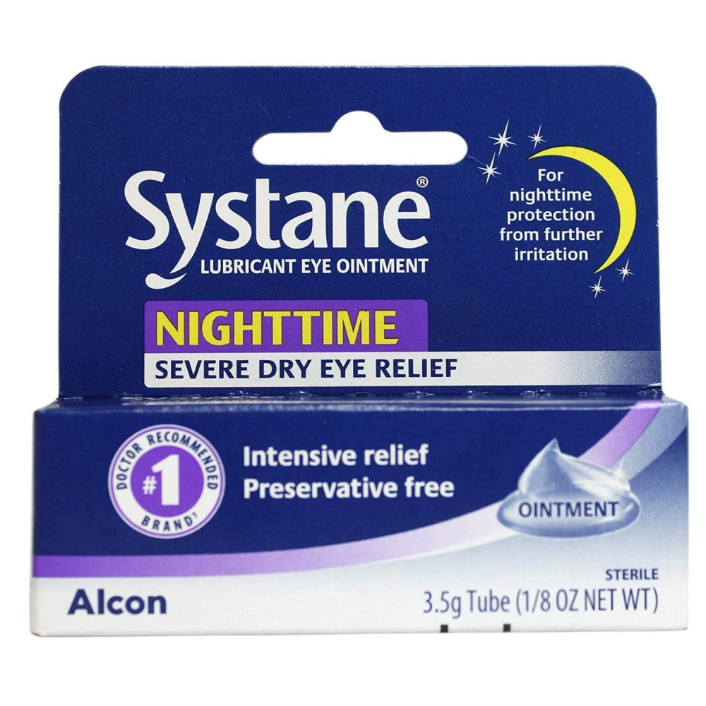 Systane Night Time Lubricante De Ojos Alcon Severe Dry Eye Relief 3.5g
