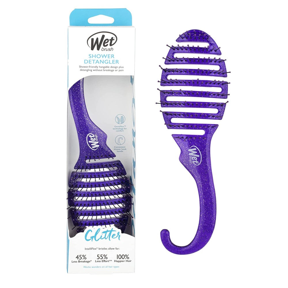 Wet Brush Shower Detangler Glitter Purple