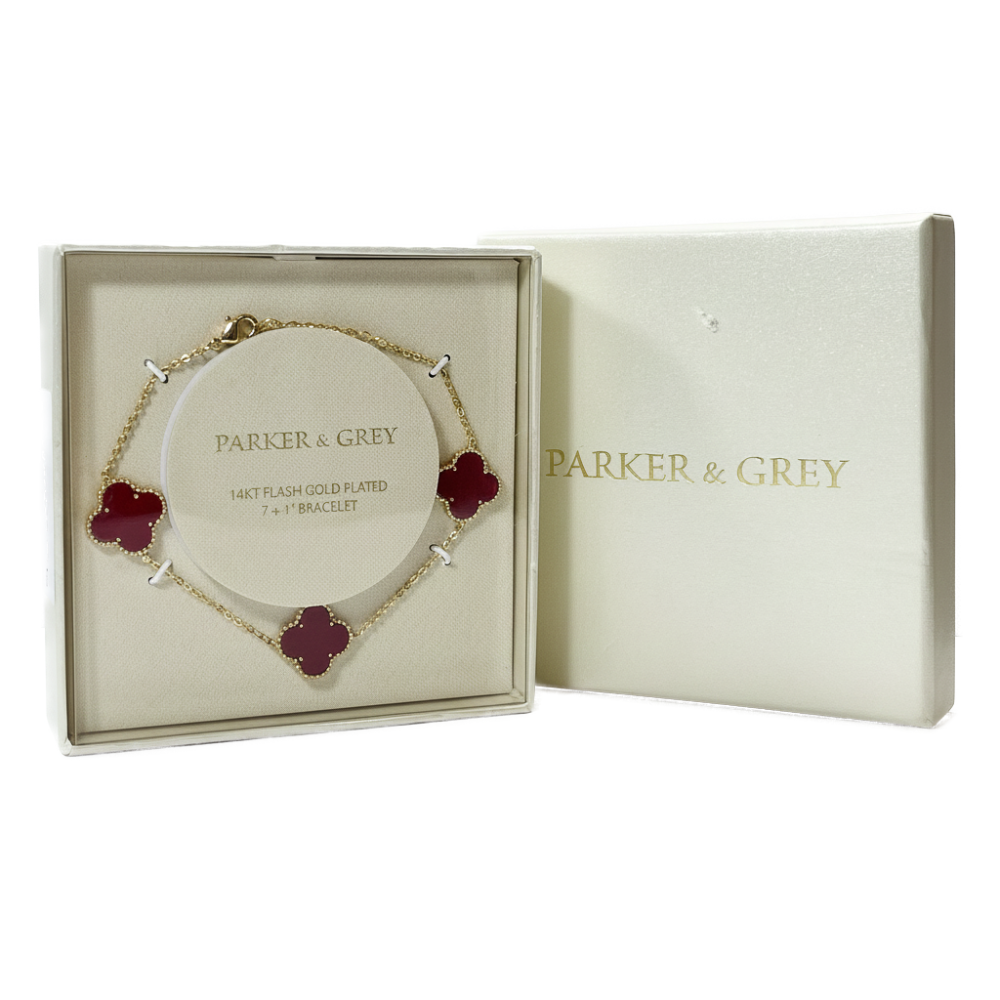 Parker & Grey Pulsera Flash Gold Plated Red