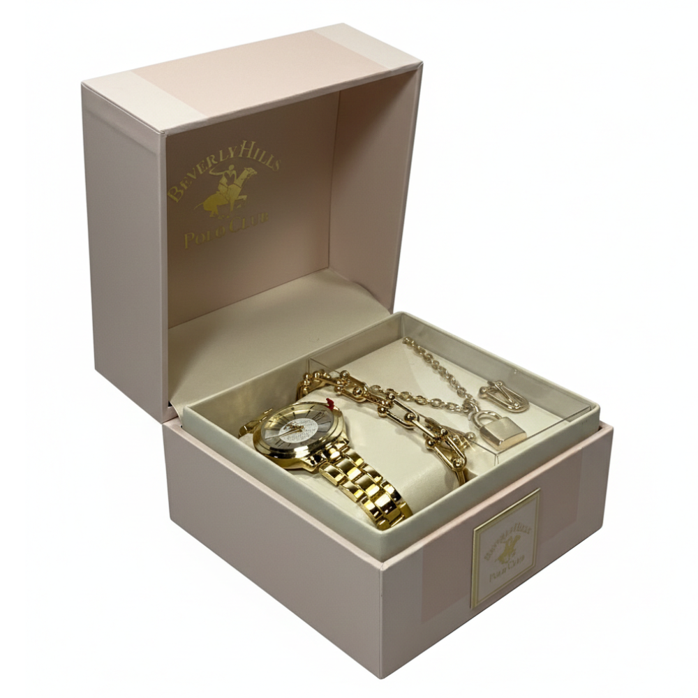 Beverly Hills Set De Reloj y Accesorios Gold