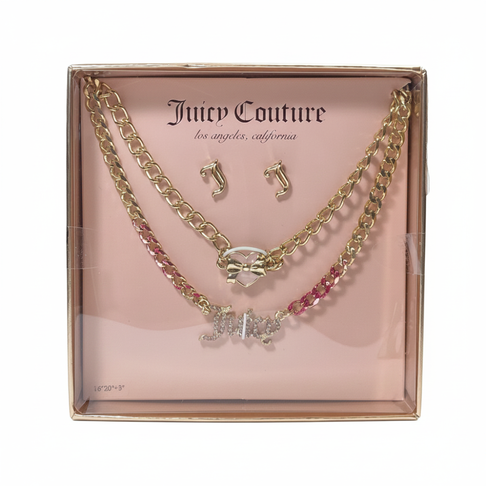 Juicy Couture Set Collar y Zarcillos Juicy