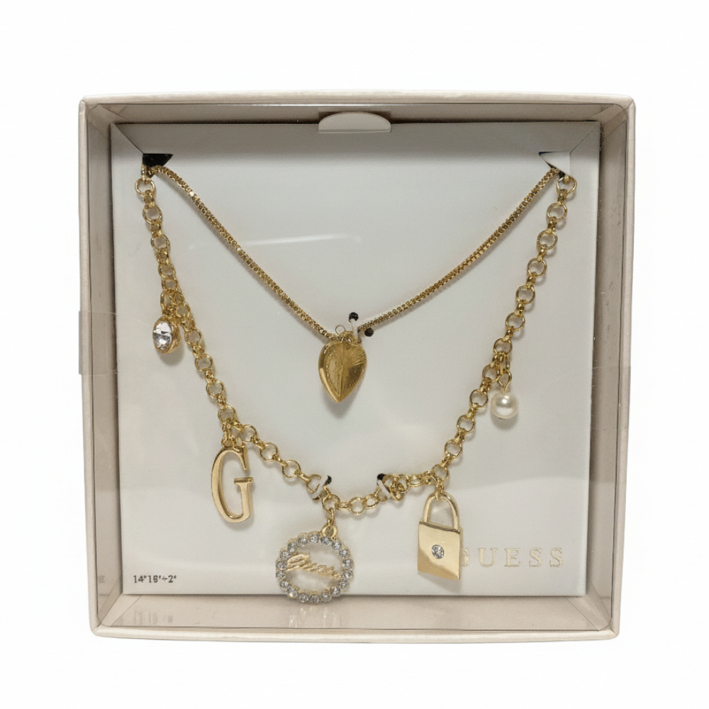 Guess Collar Golden Heart Zirconia