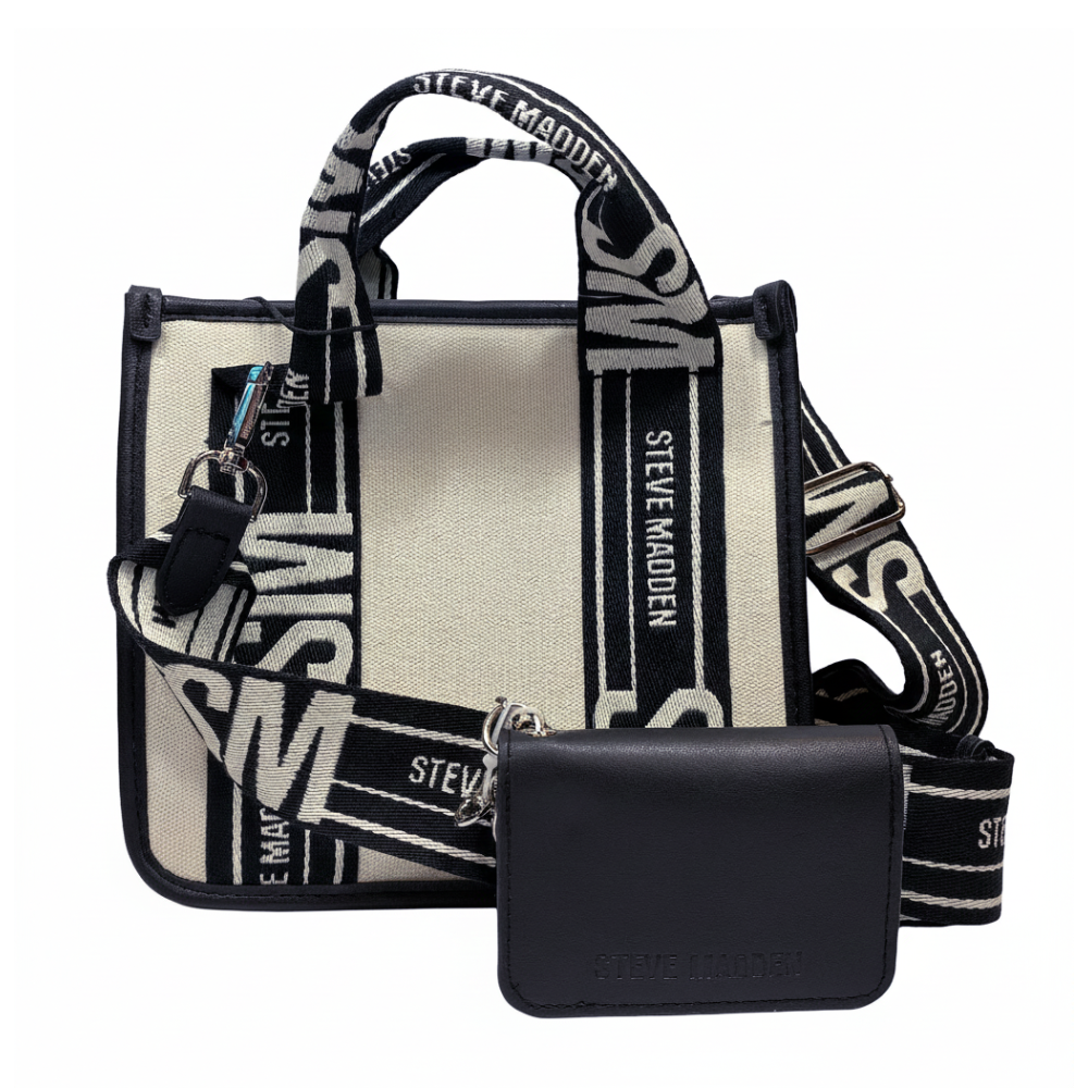 Steve Madden Cartera Bwebber Canvas Cream Mult