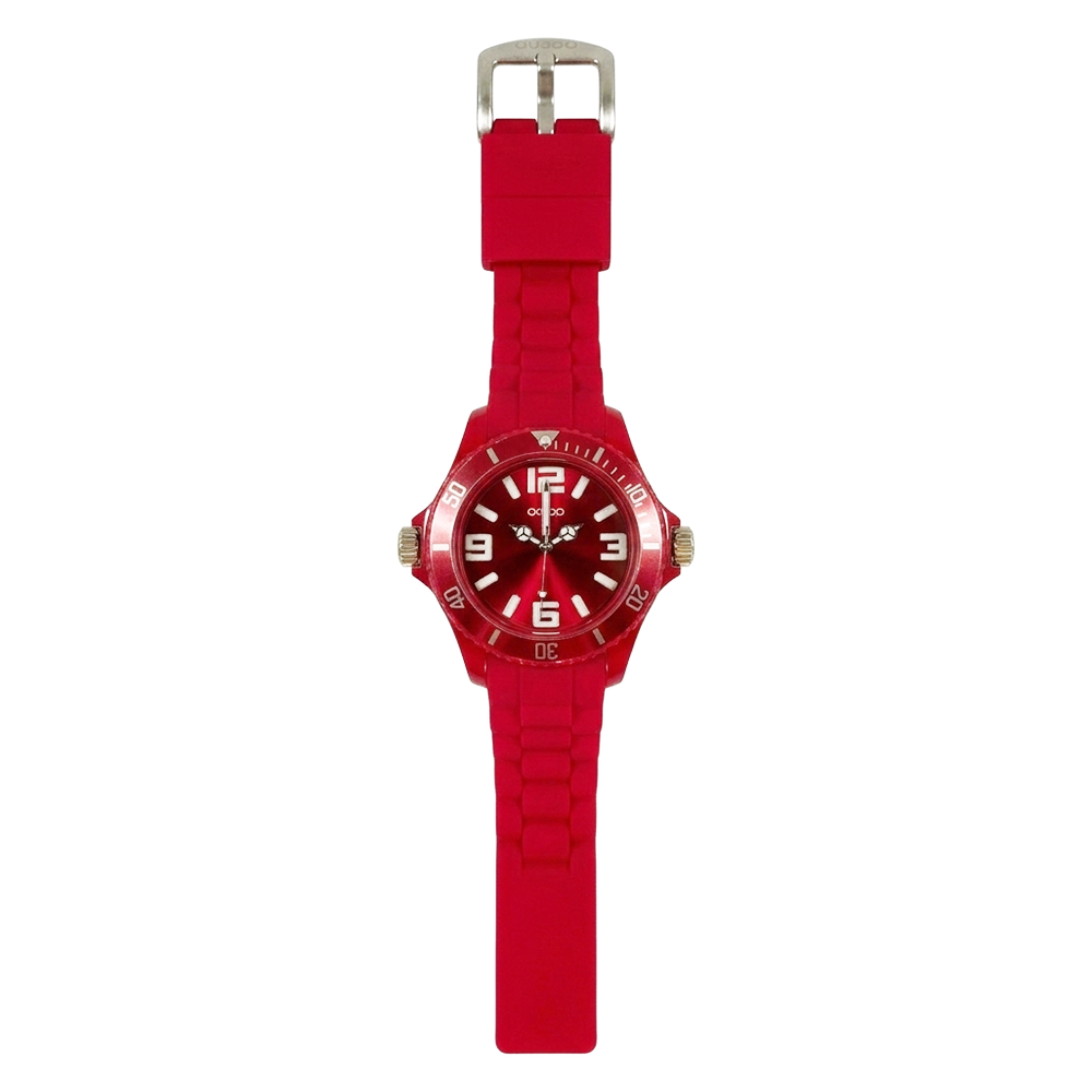 Oozoo Reloj Deportivo Correa De Silicone Para Damas Red