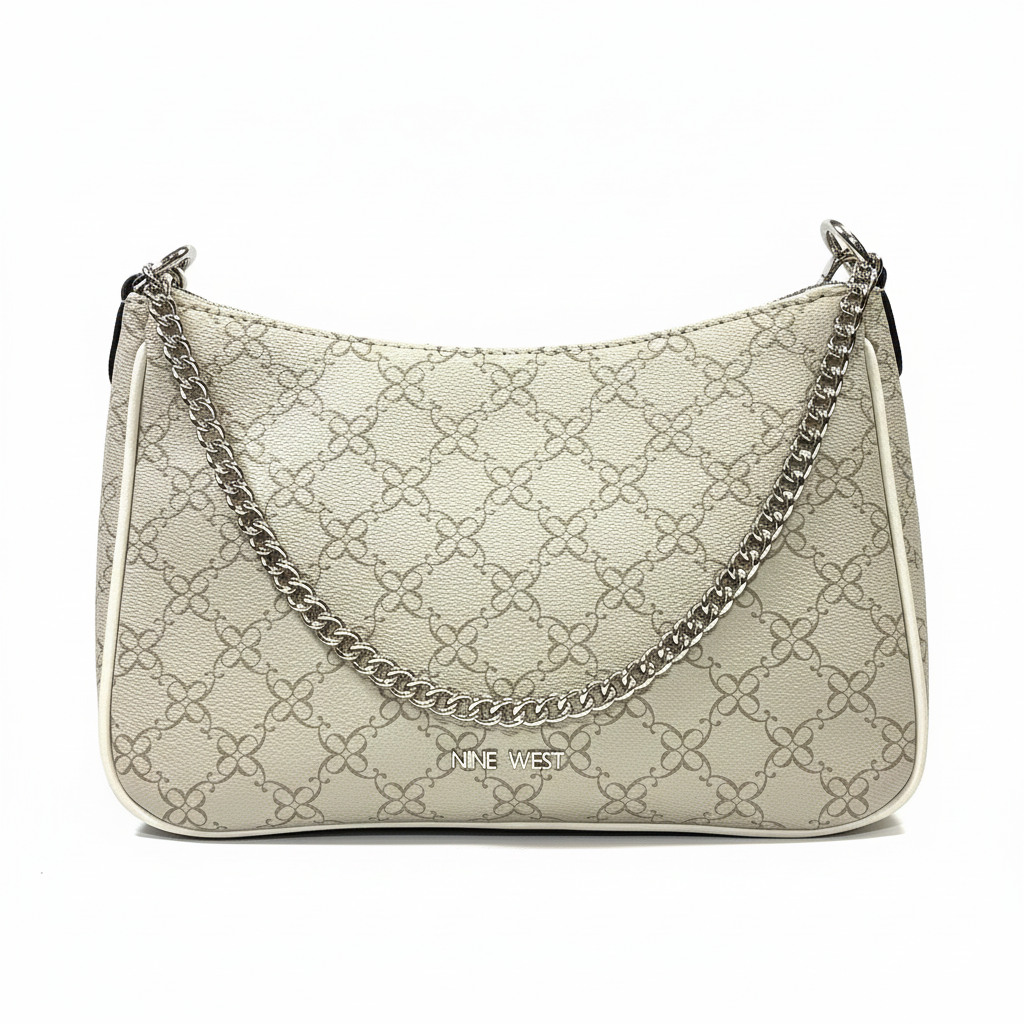 Nine West Cartera Mini Casteel Mushroom Logo Milk