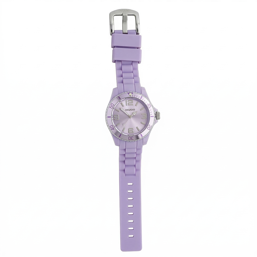 Oozoo Reloj Deportivo Correa De Silicone Para Damas Light Grape