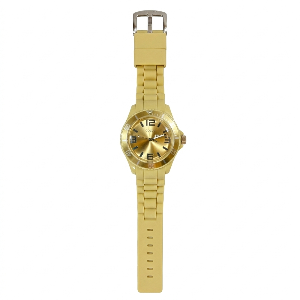 Oozoo Reloj Deportivo Correa De Silicone Para Damas Cream