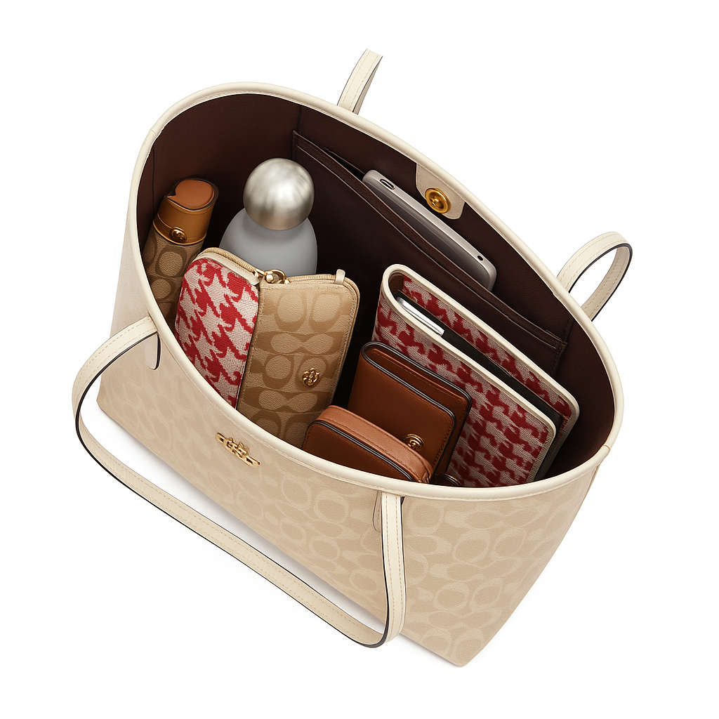 Coach Signature Canvas City Tote Bag