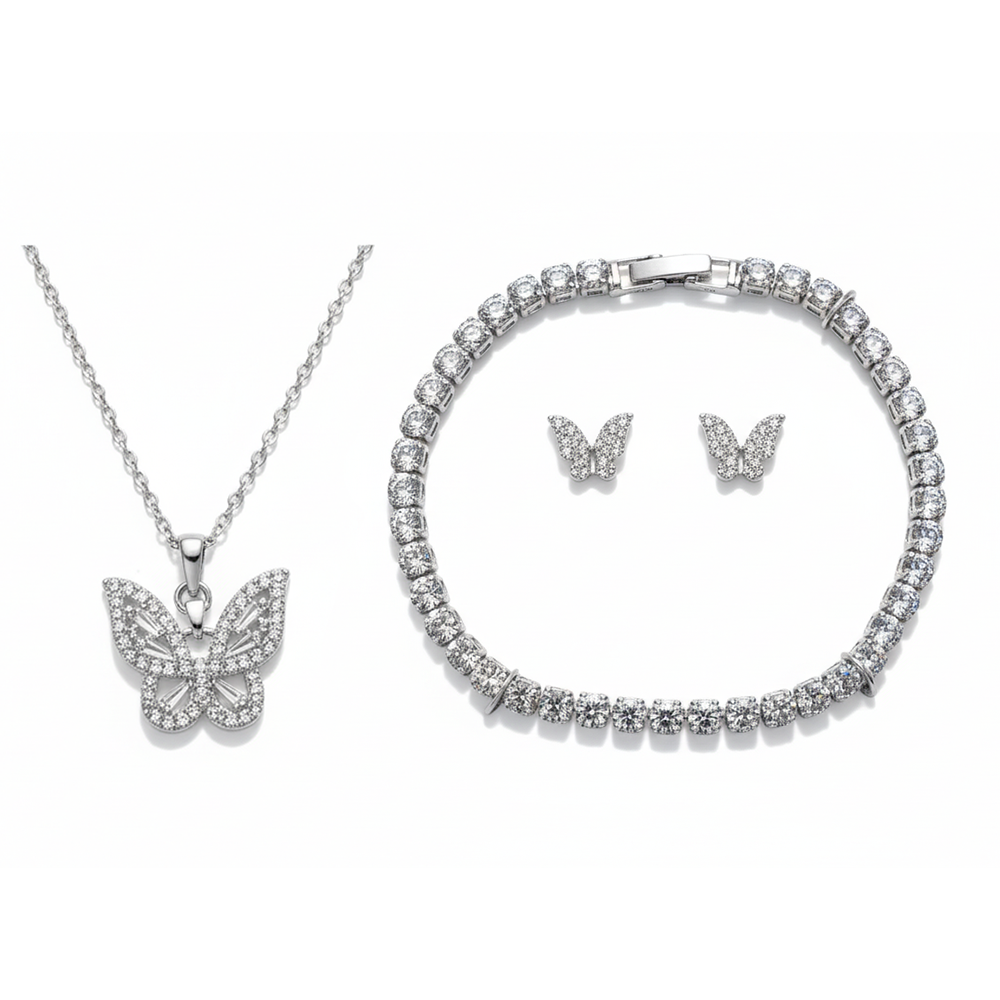 Danecraft Set De Collar Pulsera Y Zarcillos