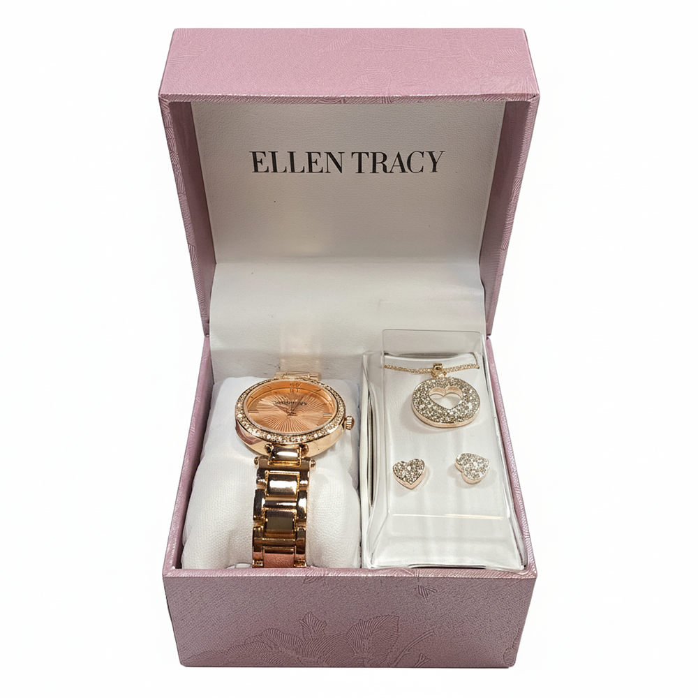 Ellen Tracy Set De Reloj Y Accesorios Para Damas